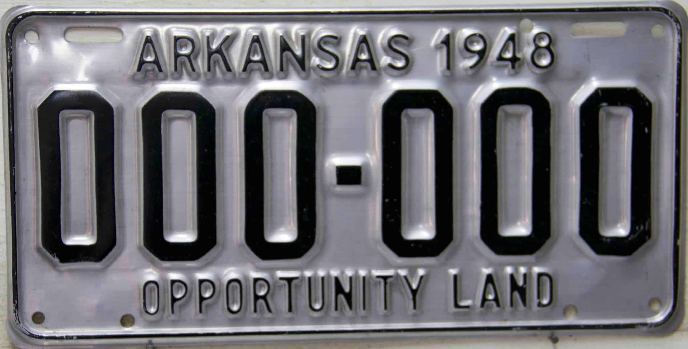 Arkansas Sample License Plates Collection Great American Plates