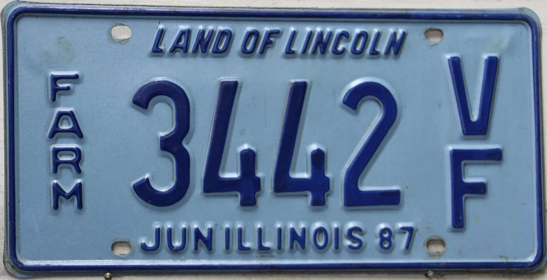 3442 VF PAIR Illinois 1987 Great American Plates