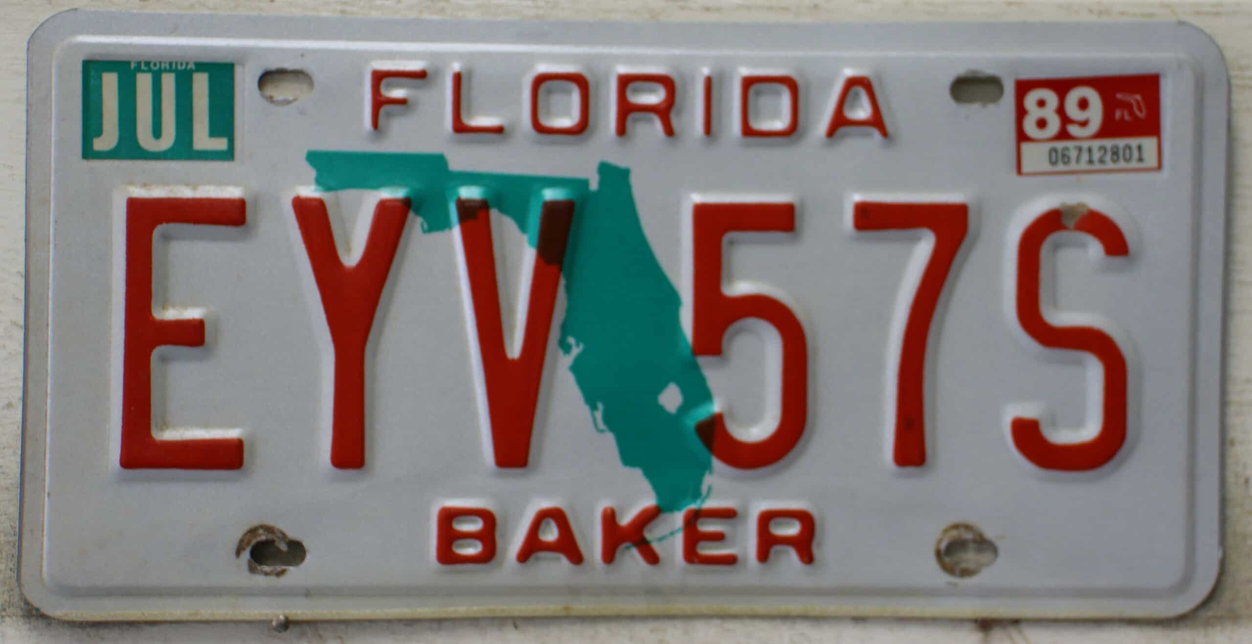 Green Florida License Plates Collection Great American Plates