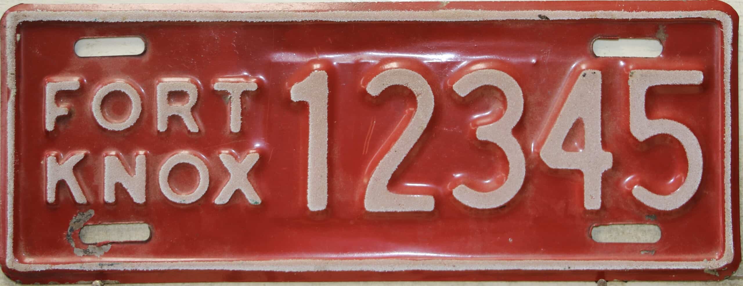 12345 Fort Knox Great American Plates